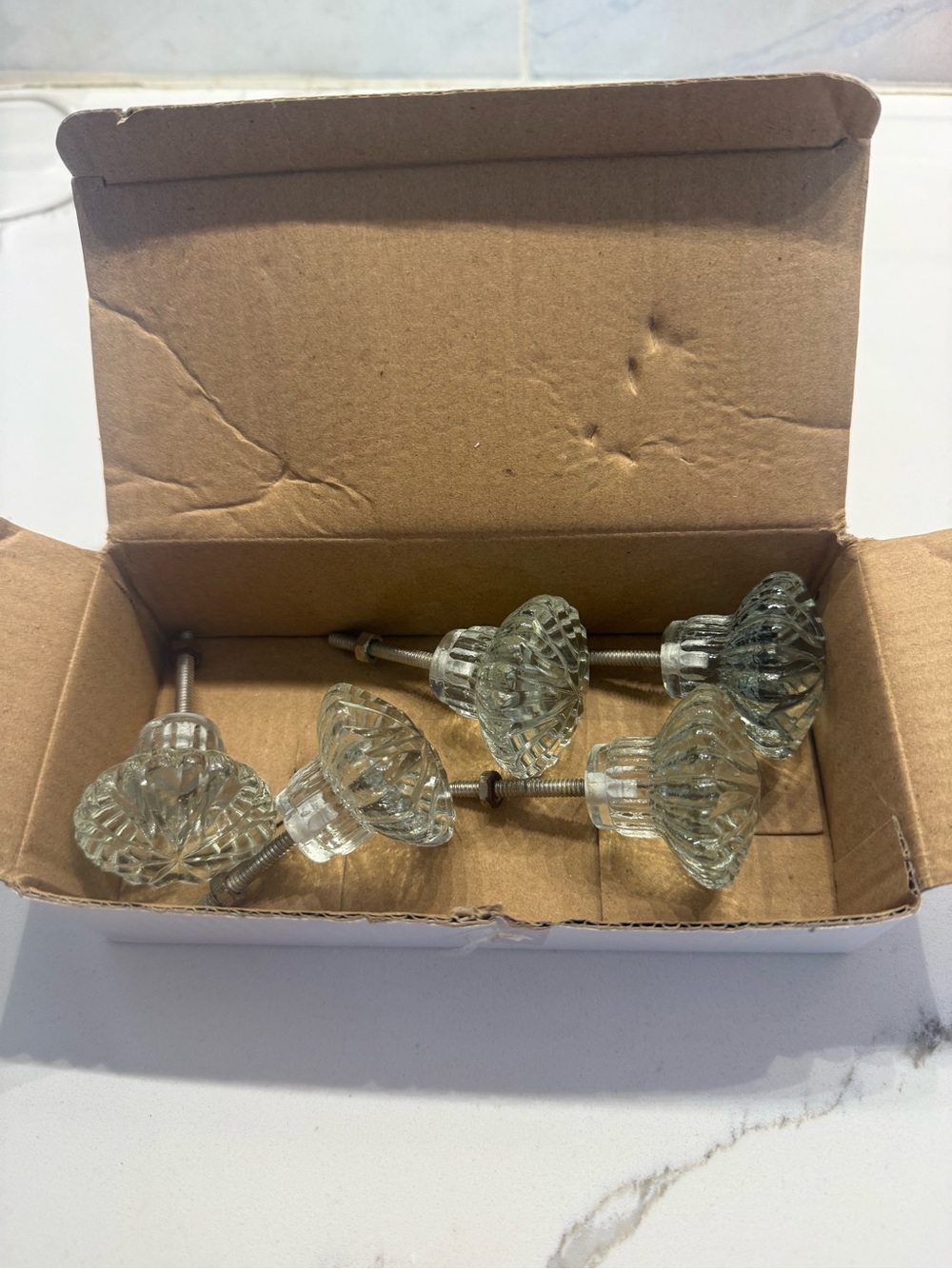 Glass Crystal Cabinet/Drawer Pulls - Clear